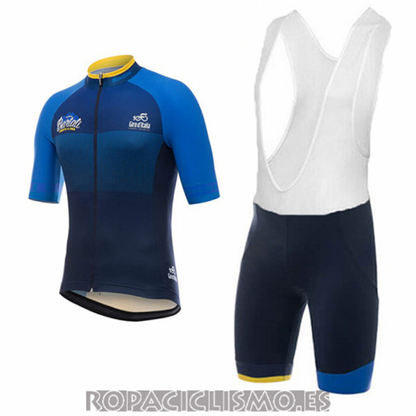 2017 Maillot Giro d'Italia Tirantes Mangas cortas Azul